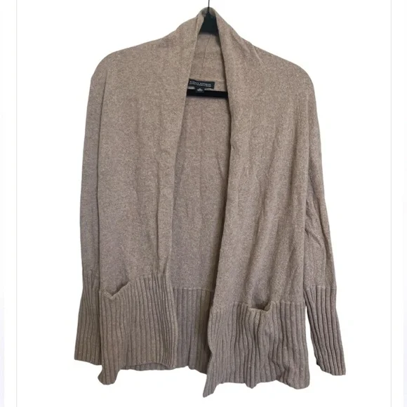 Banana Republic Luxury Cashmere Blend Tan Cardigan - Picture 2 of 6